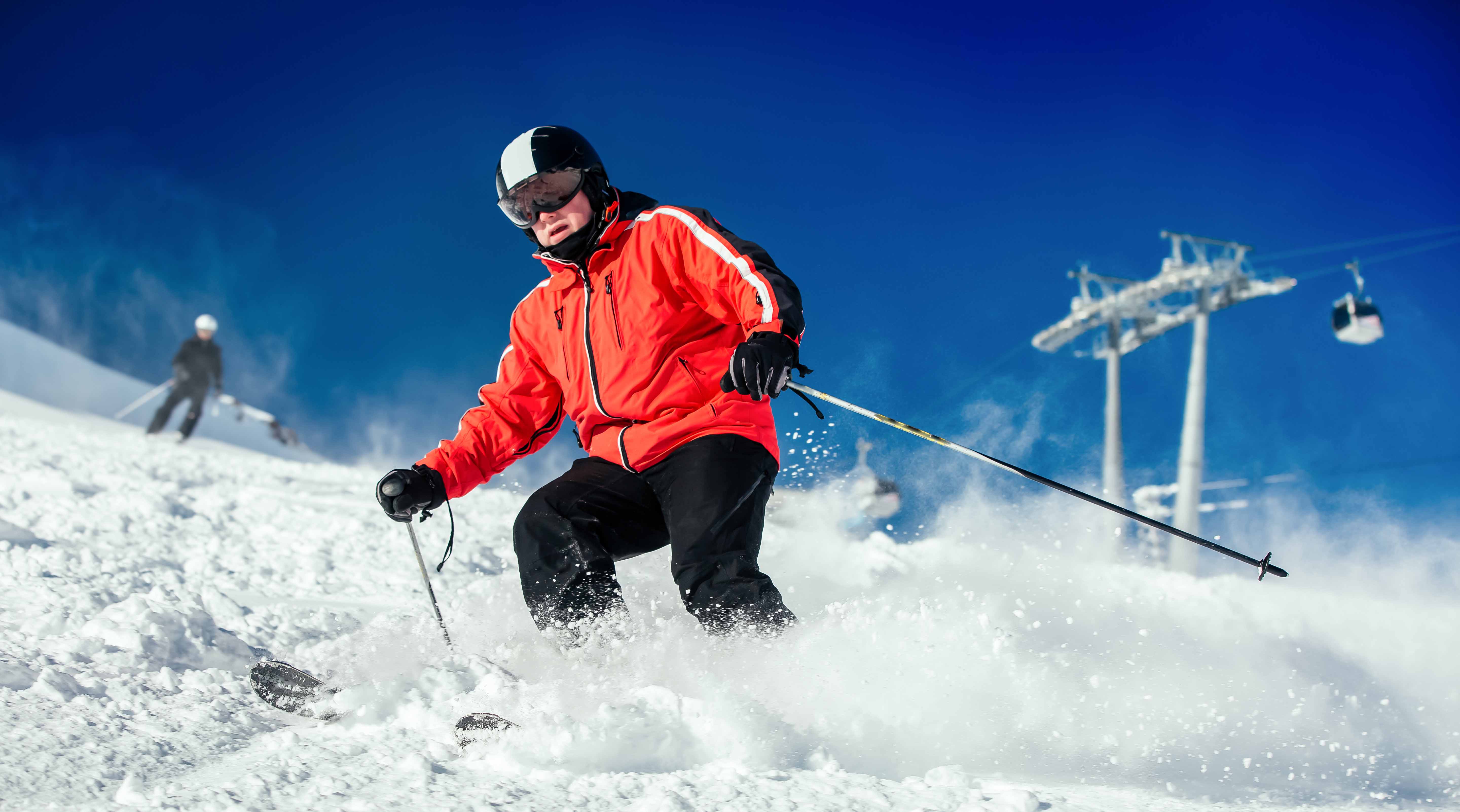 Ostrich Snow Skiing